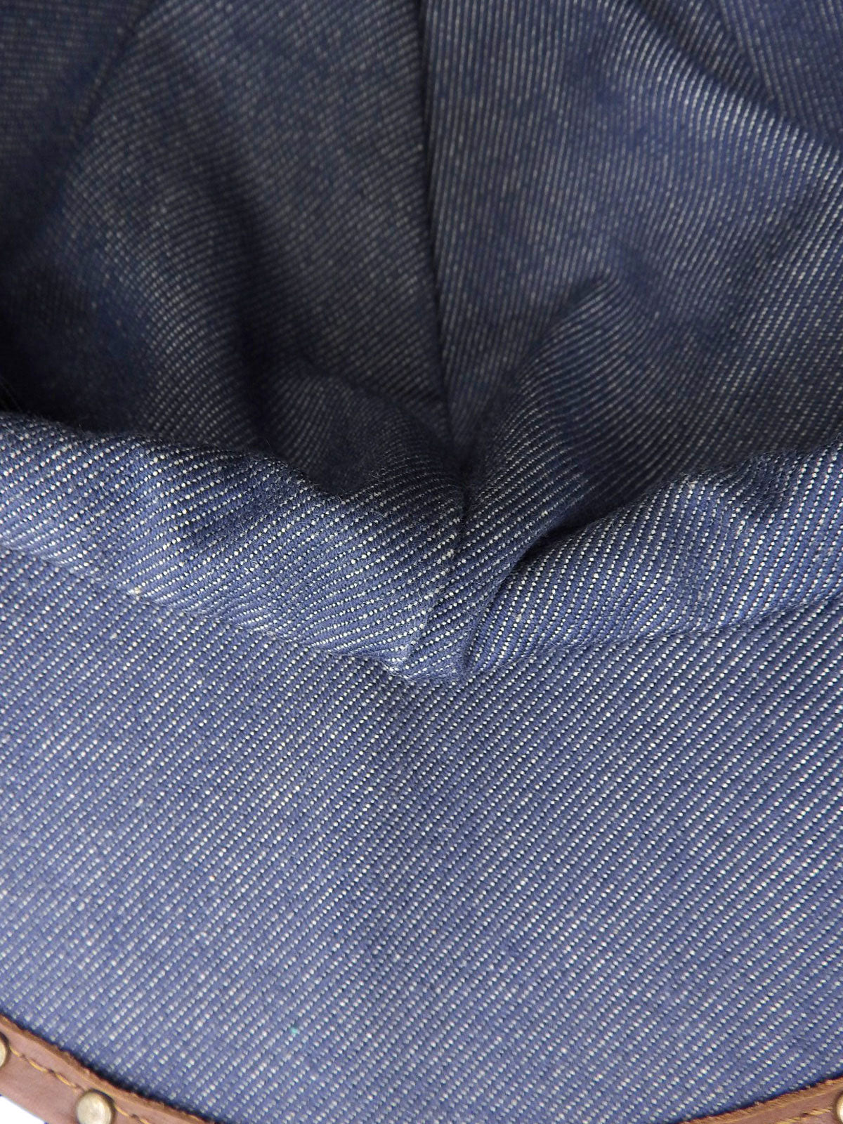 Denim Macadam Pattern Casquette in Indigo