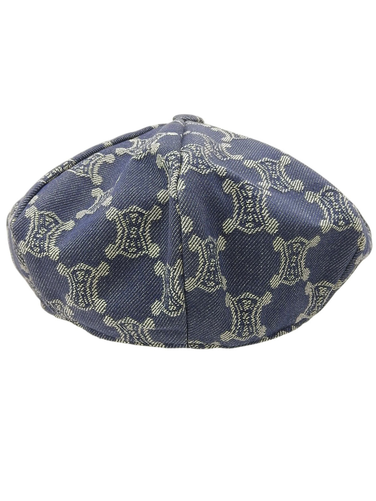 靛蓝色牛仔布碎石图案帽子