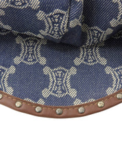 靛蓝色牛仔布碎石图案帽子