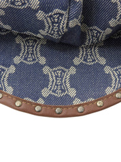 Denim Macadam Pattern Casquette in Indigo