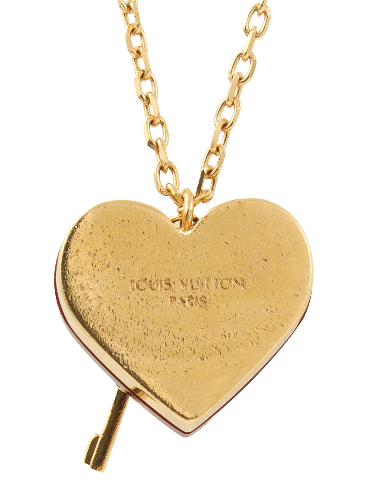 2011 Pendant Flock Me Heart Necklace Gold/Red
