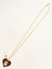 2011 Pendant Flock Me Heart Necklace Gold/Red