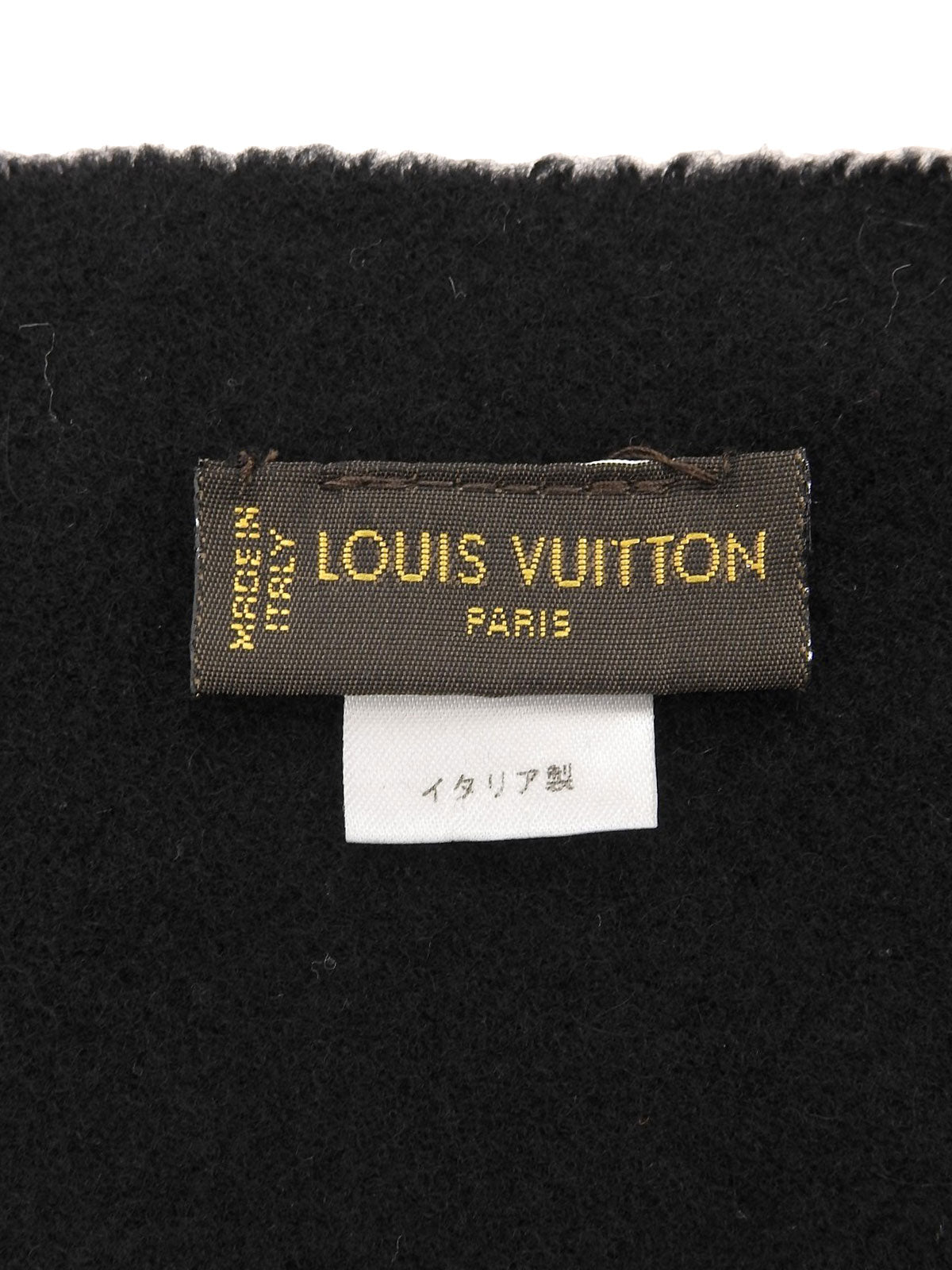 字母图案涂鸦围巾 黑色/银色