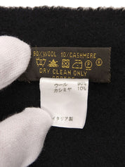 字母图案涂鸦围巾 黑色/银色