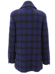 1996 Checked CC Mark Button Double Breasted Jacket #38 Navy/Black