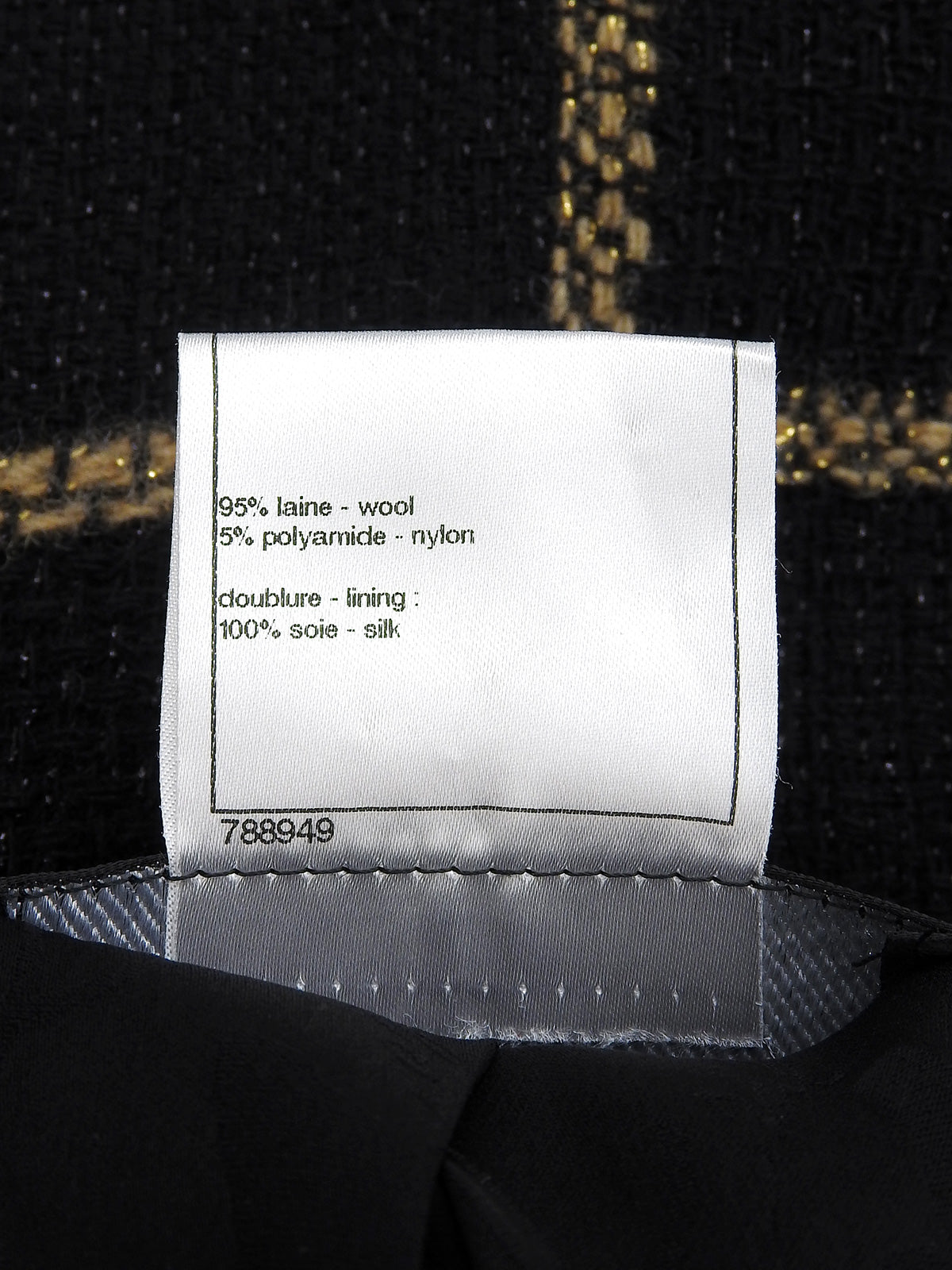 パイピングCCマークボタンジャケット ブラック #34