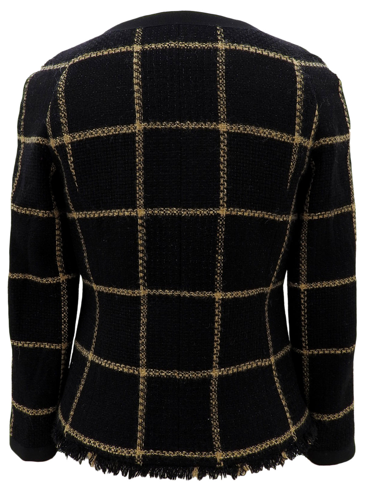 パイピングCCマークボタンジャケット ブラック #34