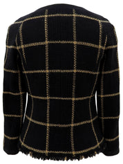 パイピングCCマークボタンジャケット ブラック #34