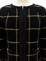 パイピングCCマークボタンジャケット ブラック #34