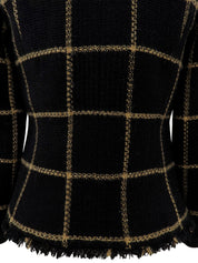 パイピングCCマークボタンジャケット ブラック #34