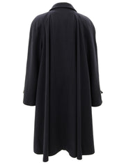カシミアCCマークボタンロングコート #40 ネイビー