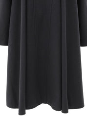 カシミアCCマークボタンロングコート #40 ネイビー