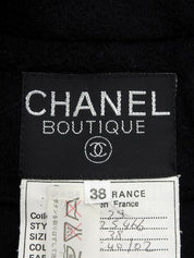 カシミアCCマークボタンダブルブレストロングコート ブラック #38