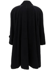 カシミアCCマークボタンダブルブレストロングコート #38 ブラック