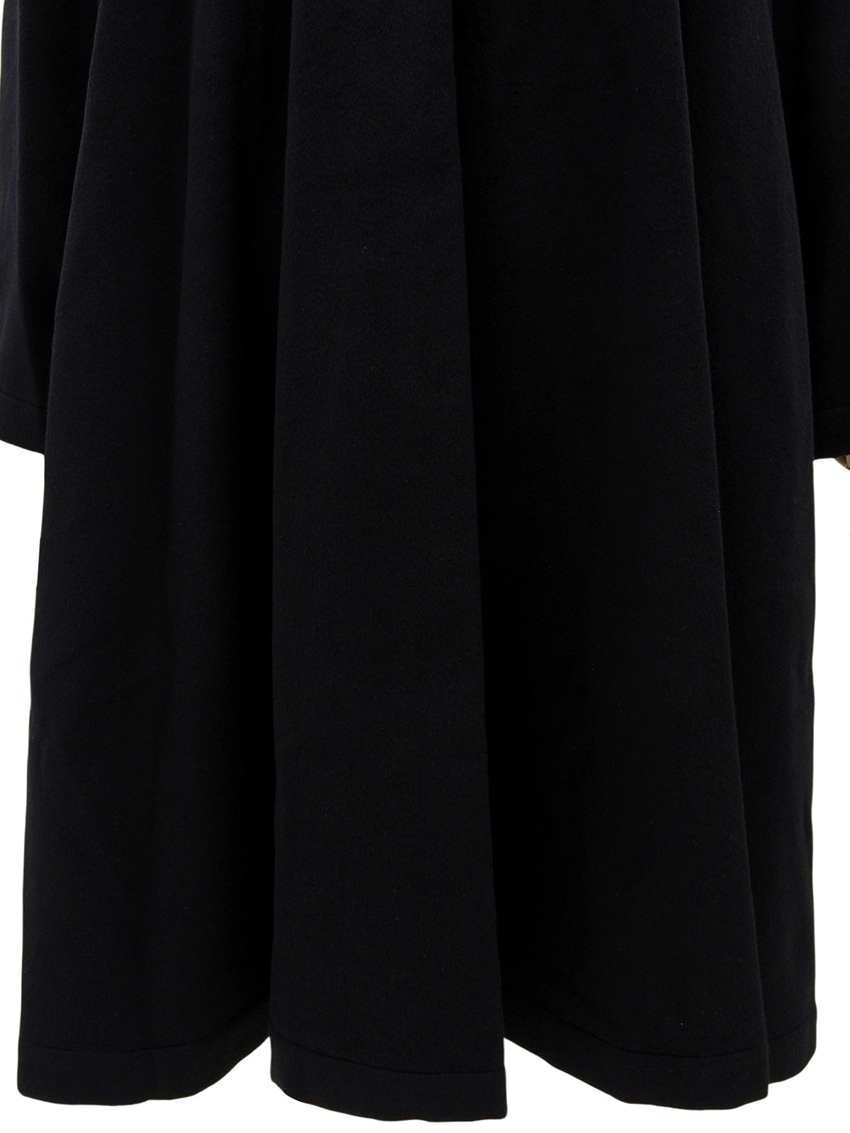 カシミアCCマークボタンダブルブレストロングコート ブラック #38