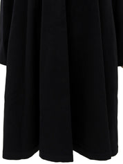 カシミアCCマークボタンダブルブレストロングコート ブラック #38