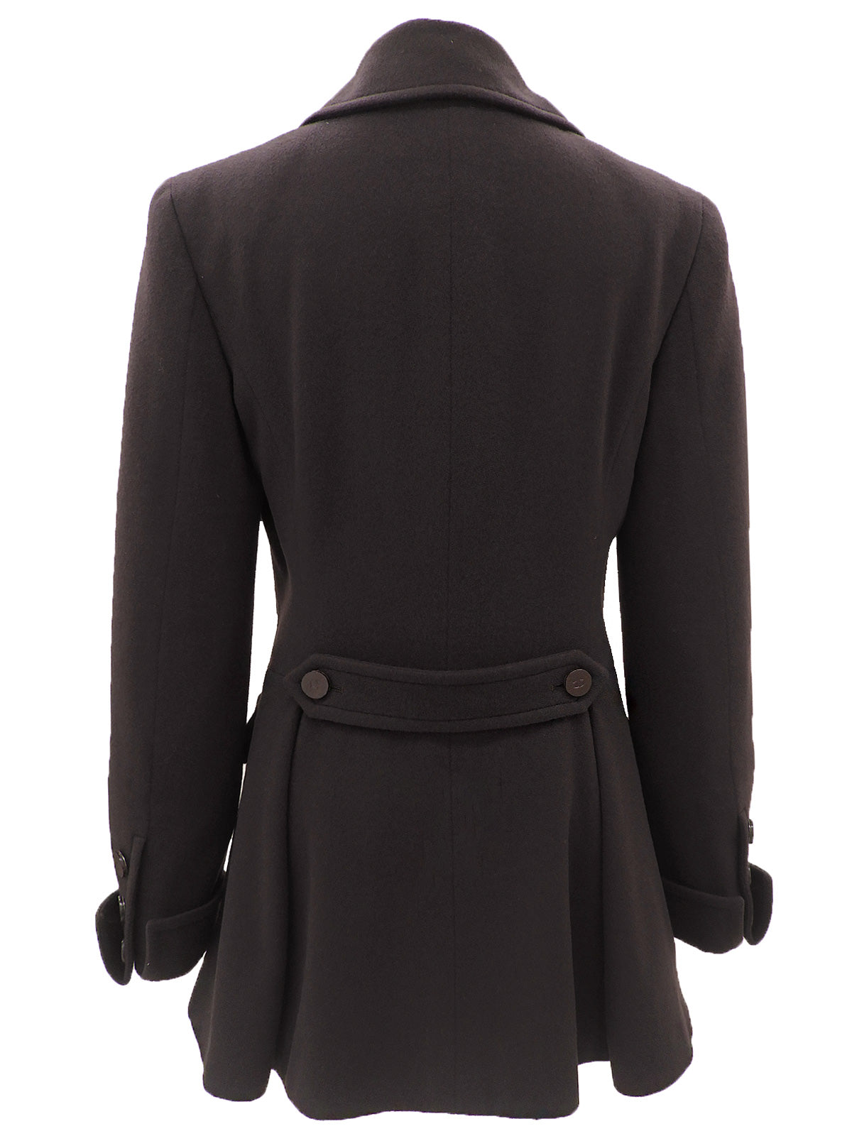 2001 Cashmere CC Mark Button Long Coat #38 Brown