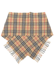 Nova Check Pattern Scarf, Beige