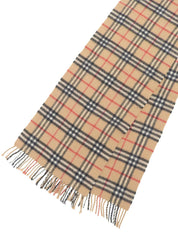 Nova Check Pattern Scarf, Beige