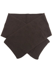 棕色字母图案围巾