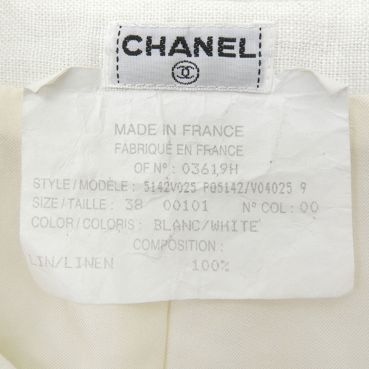Linen CC Mark Embroidery Setup #38 White
