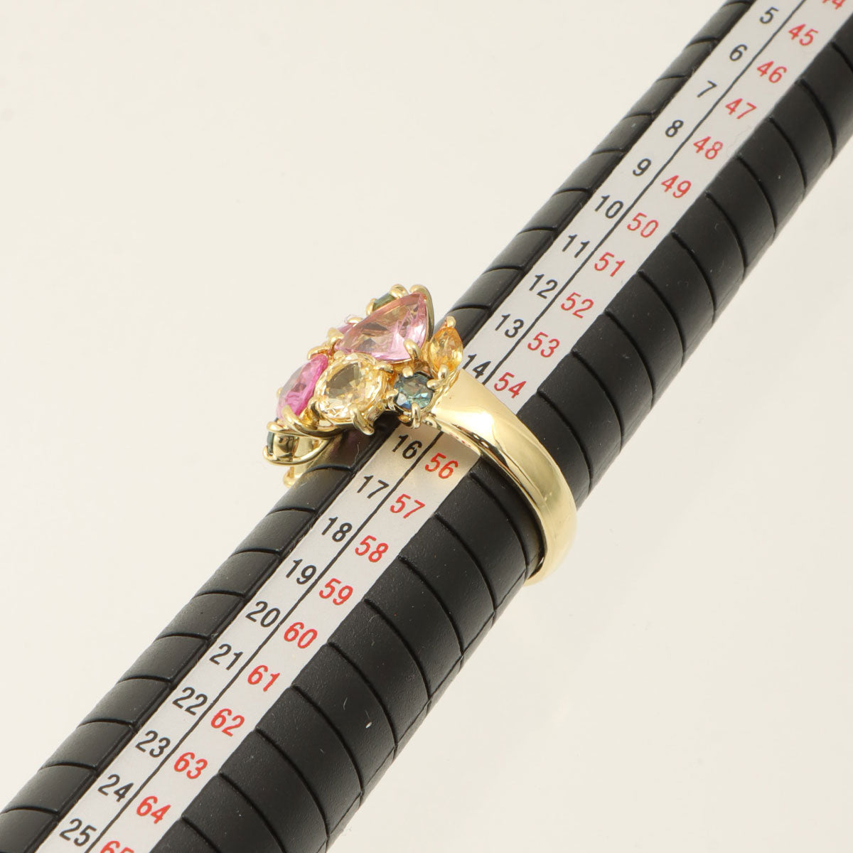 18K蓝宝石设计戒指 #56 金色/多色