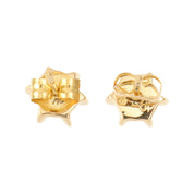 18K Diamond Pierced Earrings Gold