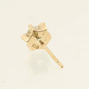 18K Diamond Pierced Earrings Gold
