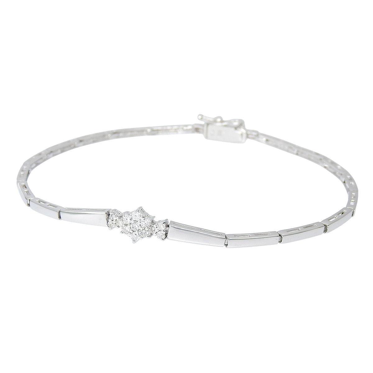 18K Diamond Bracelet Silver