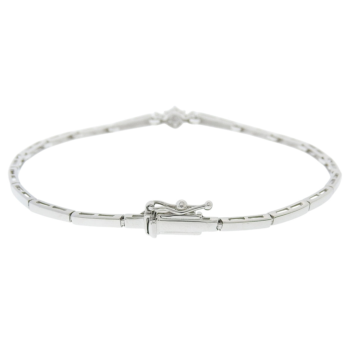 18K Diamond Bracelet Silver