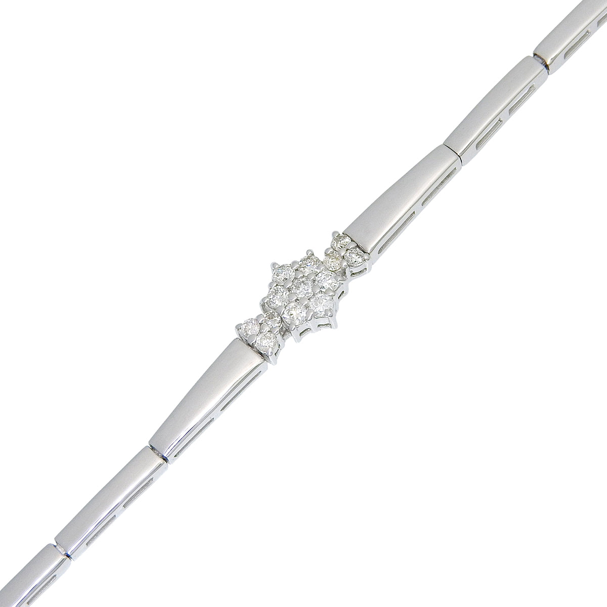 18K Diamond Bracelet Silver