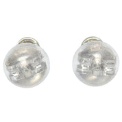 Platinum Diamond Pierced Earrings, Silver