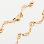 18K Diamond Chain Necklace Yellow Gold