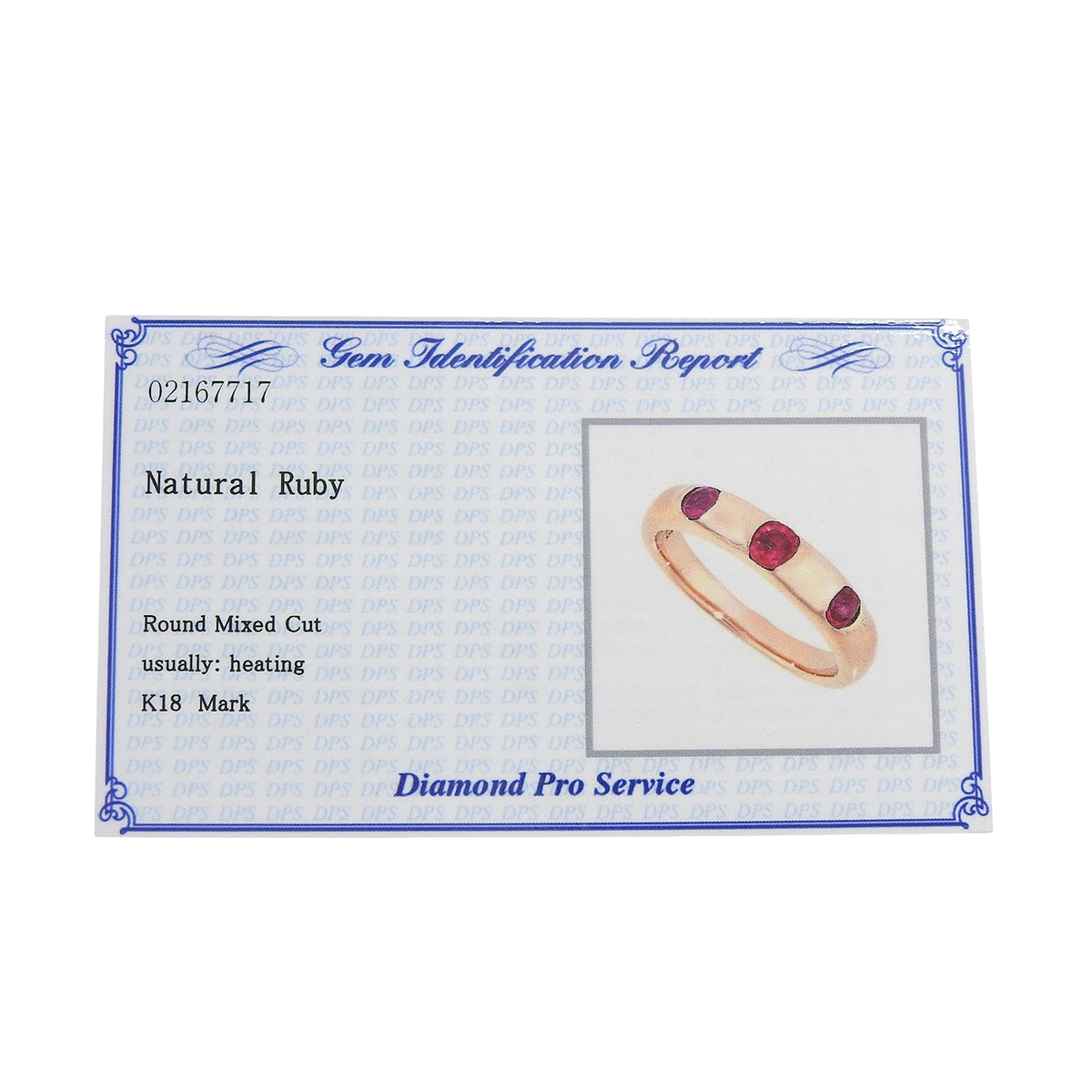 18K Ruby Ring Pink Gold #46.5