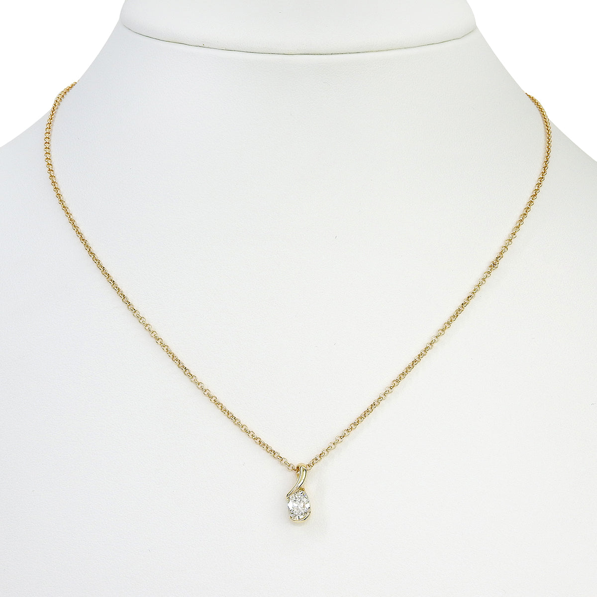18K1PDダイヤモンドネックレス ゴールド