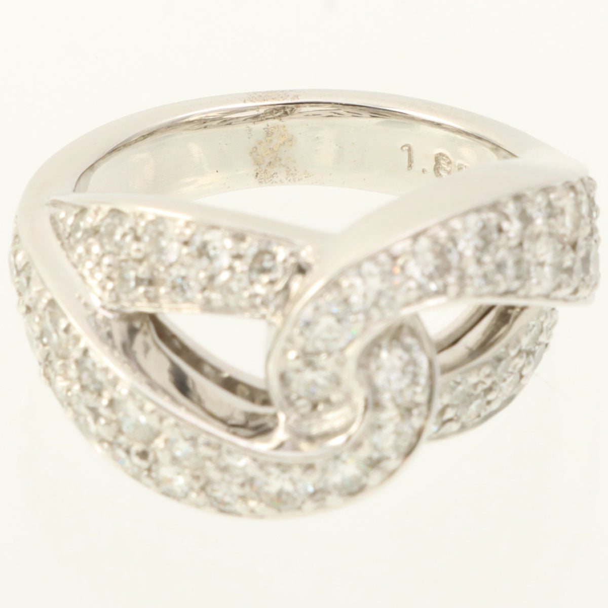 18K钻石设计戒指 #53 白金