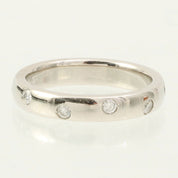 Platinum Diamond Design Ring #50 Silver