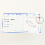 Platinum Diamond Design Ring #50 Silver
