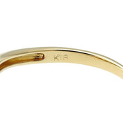 18K 钻石花朵图案戒指 #55 金色