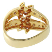 18K Diamond Design Ring #52 Gold
