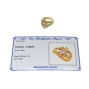 18K Diamond Design Ring #52 Gold