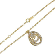 18K钻石摇曳项链 金色