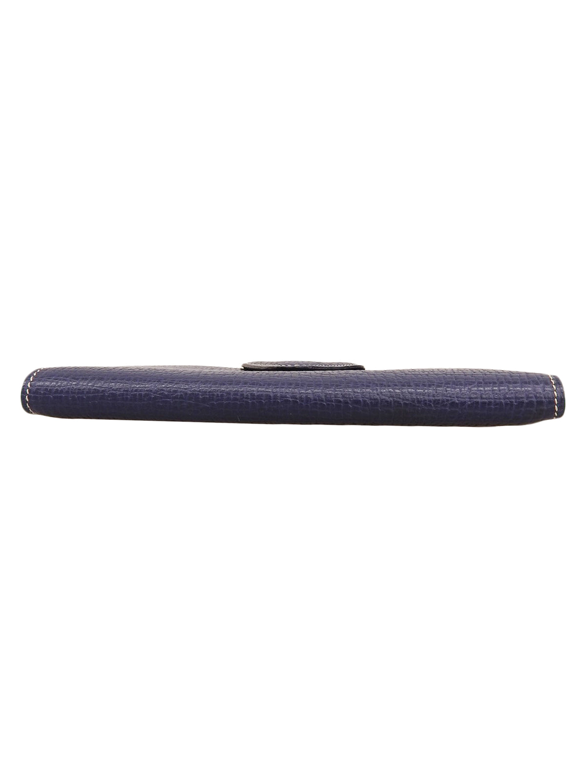 Logo Embossed Long Wallet Navy