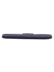 Logo Embossed Long Wallet Navy
