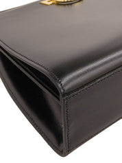 ロゴプレートハンドバッグ ブラック