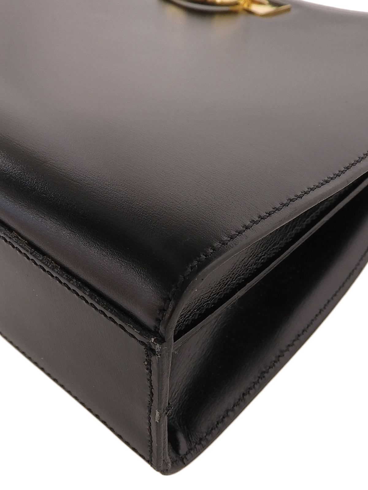 ロゴプレートハンドバッグ ブラック