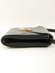 サークルロゴプレートショルダーバッグ ブラック