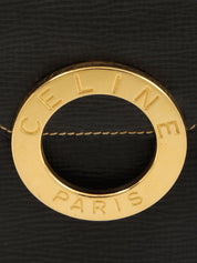 サークルロゴプレートショルダーバッグ ブラック