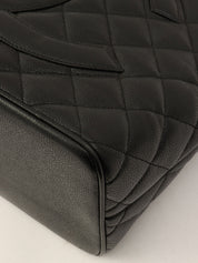 2000年頃製 キャビアスキンCCマークステッチ復刻トートバッグ ブラック