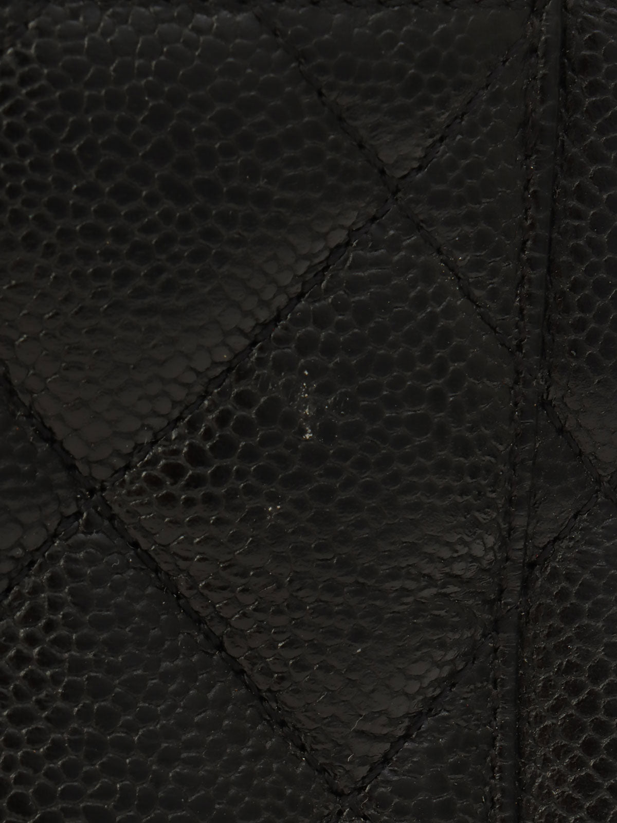 2000年頃製 キャビアスキンCCマークステッチ復刻トートバッグ ブラック